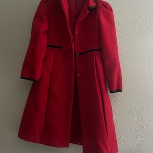 Christmas dress coat-Gymboree Red Kids Pea Coat